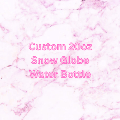 Custom 20oz Snow Globe Water bottle