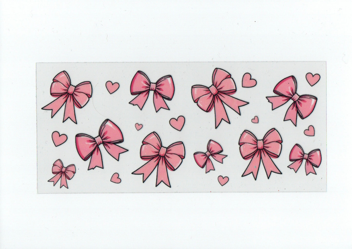 Pastel pink bows & hearts