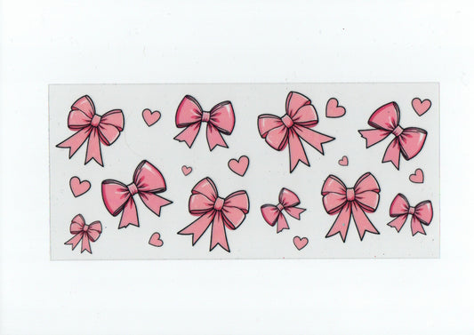 Pastel pink bows & hearts