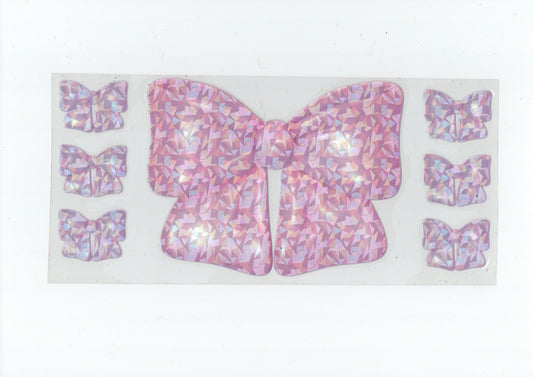 Holo pink bows