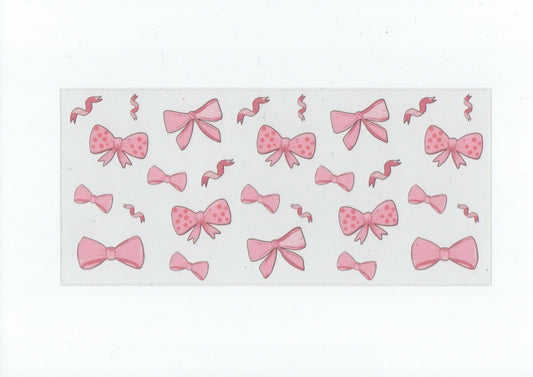 Pastel pink bow confetti