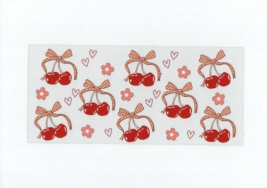 Checkered cherries & bows