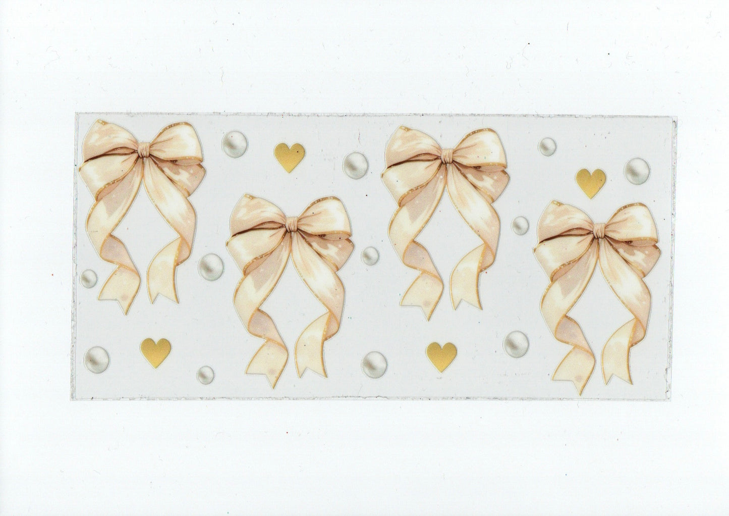 Pastel yellow bows & pearls