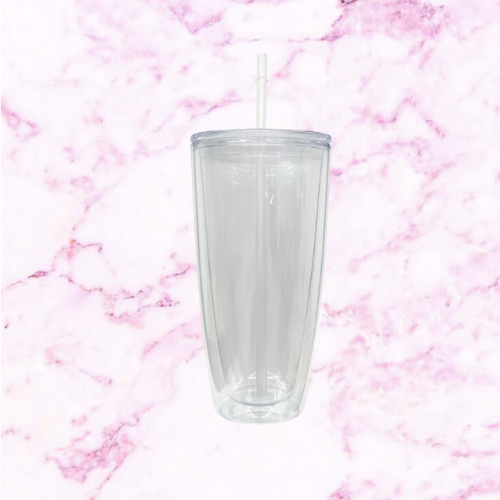 Custom 24oz Curved Snowglobe Tumbler